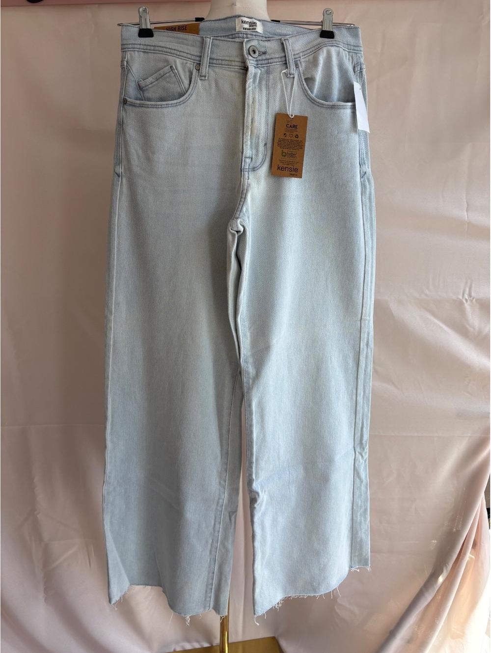 Kensie The Kaya High Rise Wide Leg Jeans Size 8/29 Light Wash